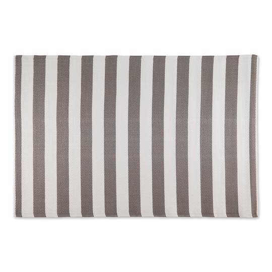 DII® Stone & White Rugby Stripe Outdoor Rug, 4ft. x 6ft.